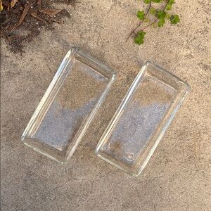 Vintage Clear Glass Rectangular Trays